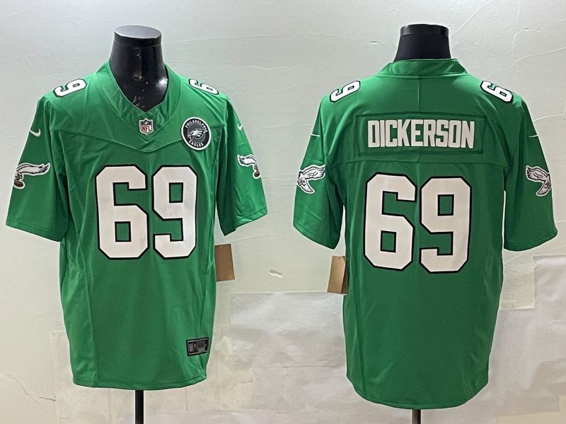 Men Philadelphia Eagles #69 Dickerson Green Retro three generations 2025 Nike Limited NFL Jersey style 3->philadelphia eagles->NFL Jersey